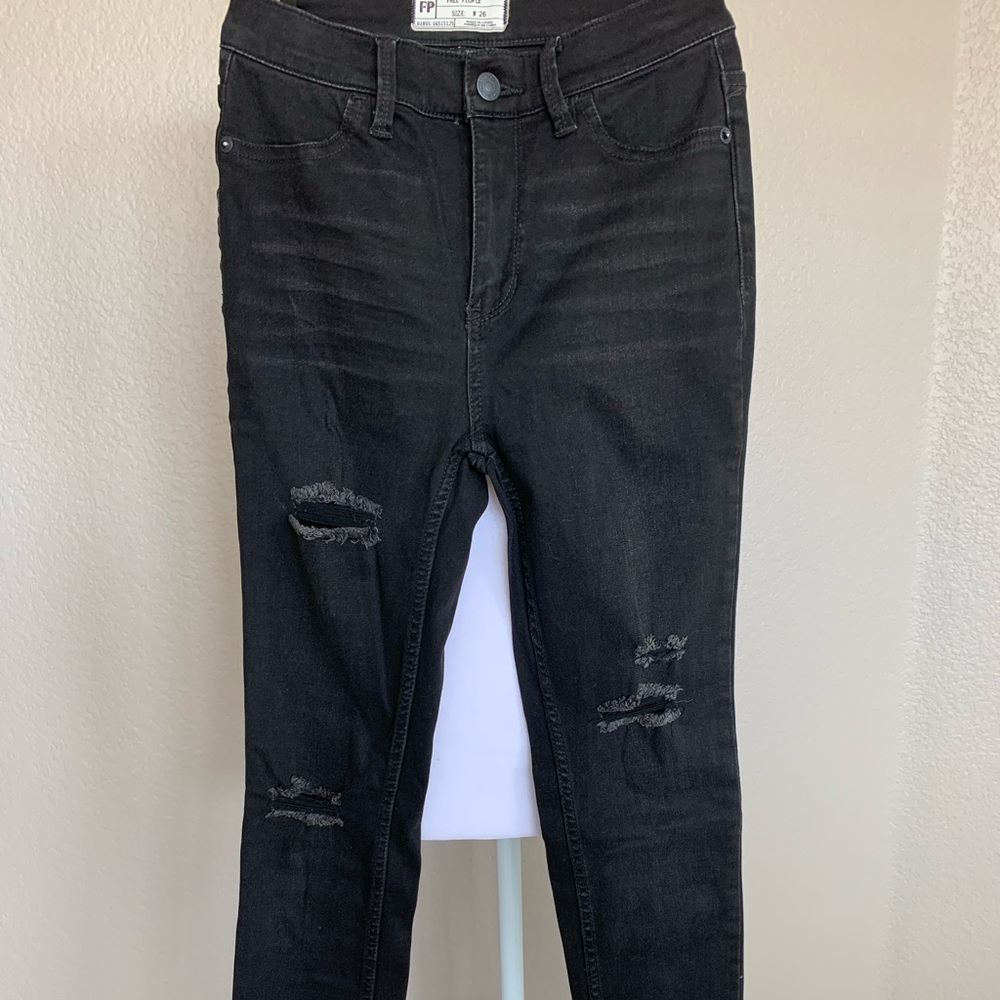 Free People black skinny jeans